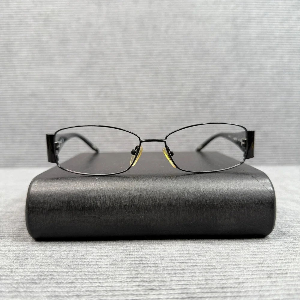 Nina Ricci NR2255 Black Oval Eyeglasses Metal Frames Womens Y2K